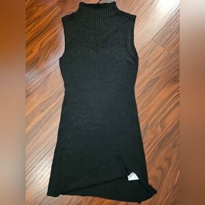 Brand New Large bodycon dress with mock turtleck and sheer knit neck. NWT